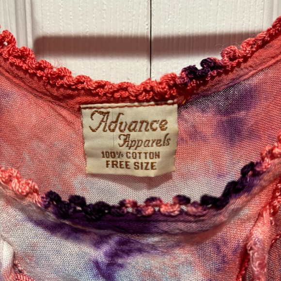 ADVANCE APPARELS Women’s Striped Multicolor Sequin Short Sleeve Blouse w/ Ties - Picture 6 of 6